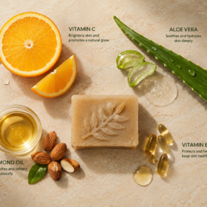Purel Care Vitamin C & Aloe Vera Handmade Soap With Almond Oil & Vitamin E for Bright, Healthy & Nourished Skin